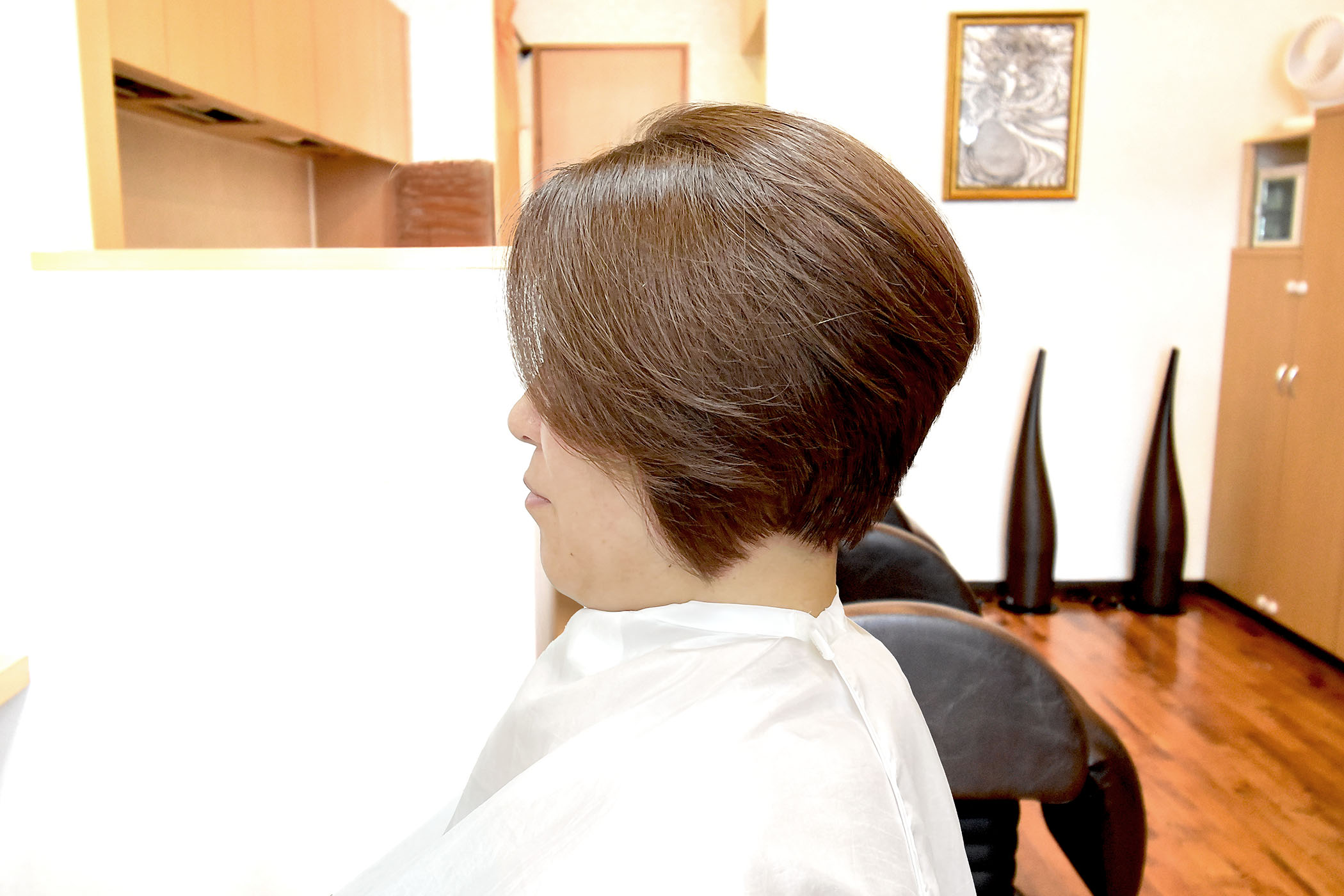 CUT後の仕上がりのヘアースタイル