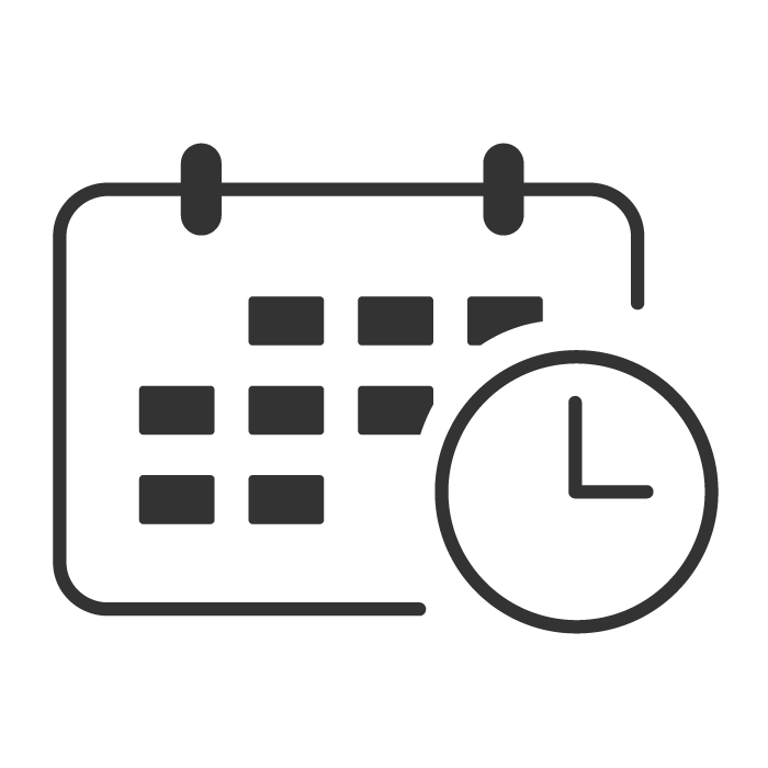 カレンダーで予約を示すイラスト