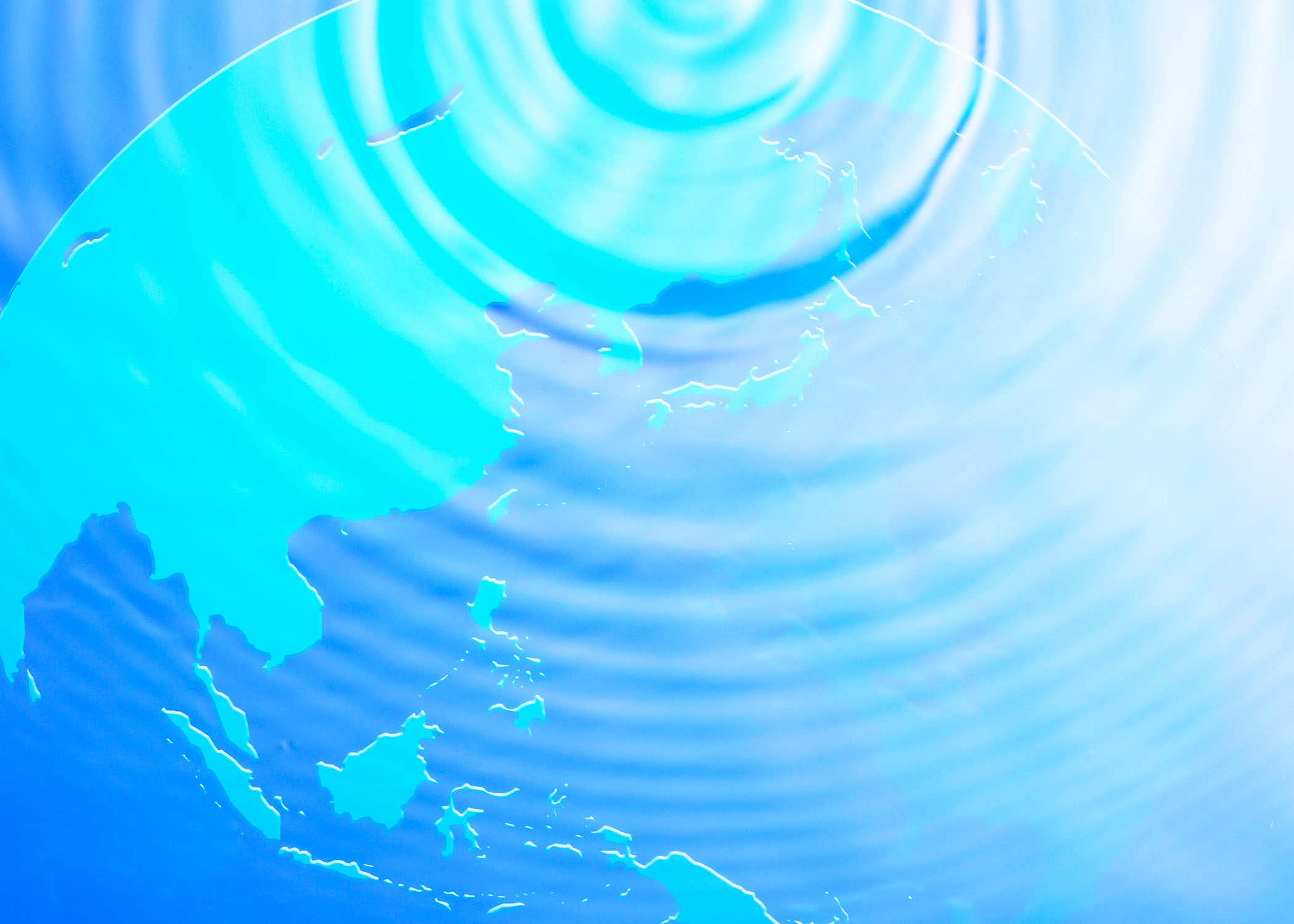 地球と波紋のイメージ1